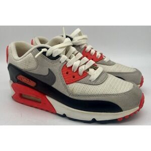 Nike Air Max 90 Premium Mesh GS Infrared 724882-100‎ Size 4.5Y